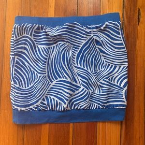 Old navy blue/white sheer tube top
